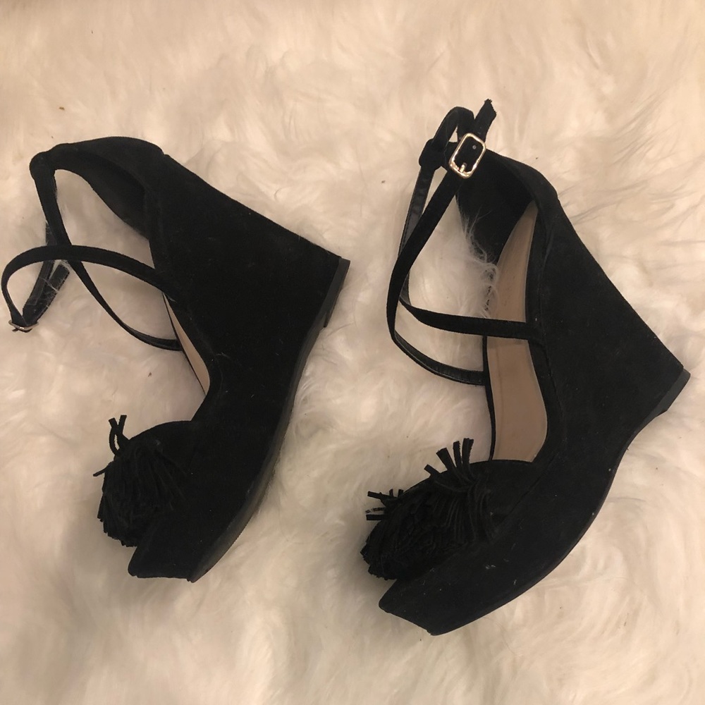 Black Wedges- Charlotte Russe- size 8
